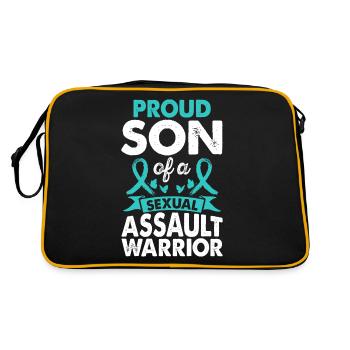 Son of sexual assault Warrior Awareness - Retro Bag - black/gold - Back