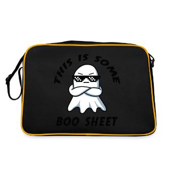 Ceci est un fantôme cool boo sheet cool - Sac Retro - noir/or - Dos