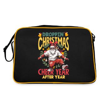 Droppin' Christmas cheer DJ Xmas Hip Hop - Retro Bag - black/gold - Back
