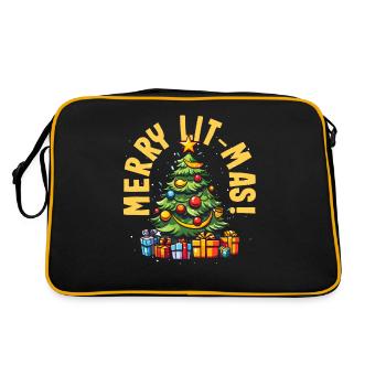 Merry Lit-mas DJ Xmas Hip Hop Rapper - Retro Bag - black/gold - Back