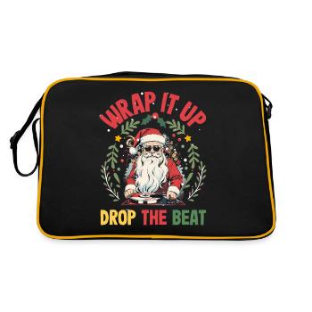 Wrap it up drop the beat DJ Xmas Hip Hop Rapper - Retro Bag - black/gold - Back