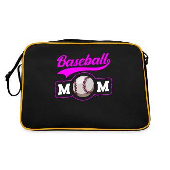 Maman baseball, maman baseball - Sac Retro - noir/or - Dos