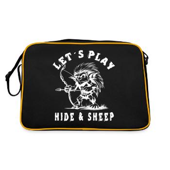 Let's hide - Retro Bag - black/gold - Back