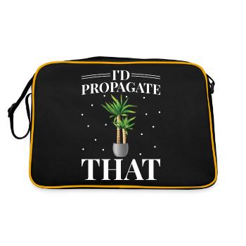 Palm plant lovers, that's what I would pass on - Retro Bag - black/gold - Back