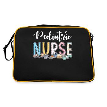 Idée cadeau pour les infirmières pédiatriques - Sac Retro - noir/or - Dos