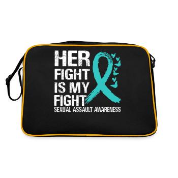 Your fight against sexual assault - Retro Bag - black/gold - Back