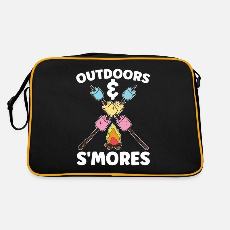 S'mores Outdoors & S'mores Roasting Marshmallows Retro Tasche