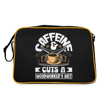 Caffeine & Cuts A Woodworkers Diet Woodworking - Retro Bag - black/gold - Back