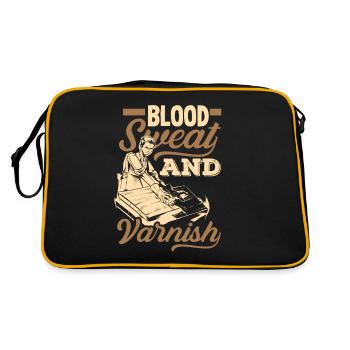 Blood Sweat et Vernis Travail du bois - Sac Retro - noir/or - Dos