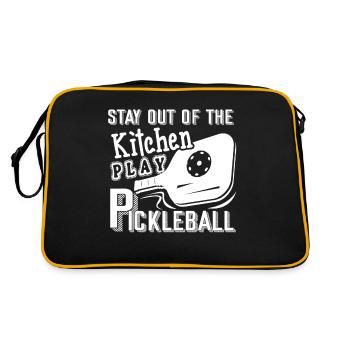 Pickleball Stay Out Of Kitchen Play Pickleball - Retro Bag - black/gold - Back