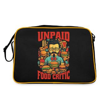 Critique gastronomique non rémunéré 12 - Sac Retro - noir/or - Dos