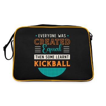 Kickball Everyone Was Created Equal Kickball Team - Retro Tasche - Schwarz/Gold - Hinten
