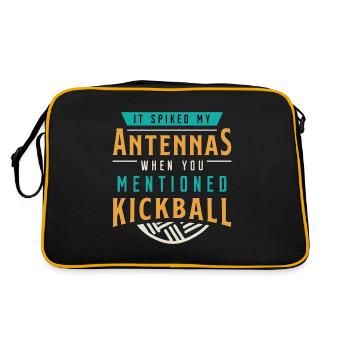 Kickball ça a piqué mes antennes quand j’ai donné des coups de pied aux balles - Sac Retro - noir/or - Dos