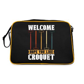 Croquet Bienvenue J’espère que vous aimez Croquet Outdoor Game - Sac Retro - noir/or - Dos