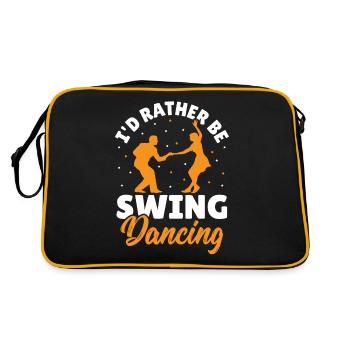 Swing Dancer I'd Rather Be Swing Dancing - Retro Bag - black/gold - Back