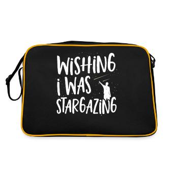 Wishing I Was Stargazing Astronomy Stargazer - Retro Bag - black/gold - Back