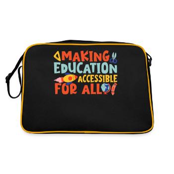 Making Education Accessible Special Education - Retro Bag - black/gold - Back