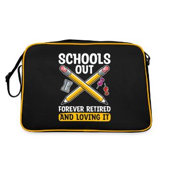Rentner Rente Schools Out Forever Retirement - Retro Bag - black/gold - Back