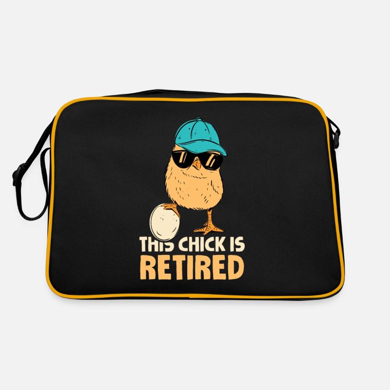 Rentner Rente Witzig This Chick Is Retired Retro Tasche
