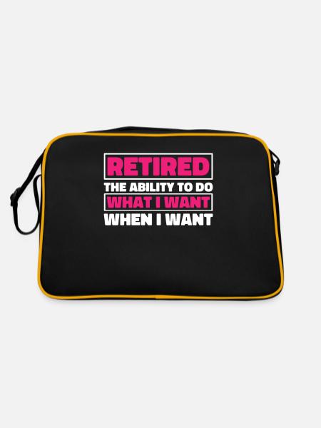 Pensioner pension - Retro Bag - black/gold - Back