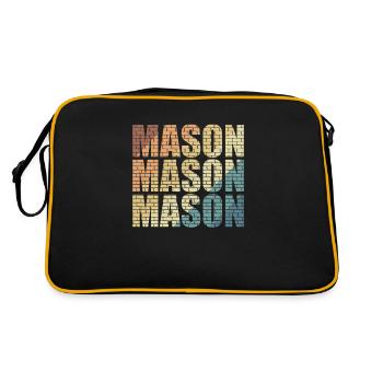 Mason Construction Worker Profession - Retro Bag - black/gold - Back