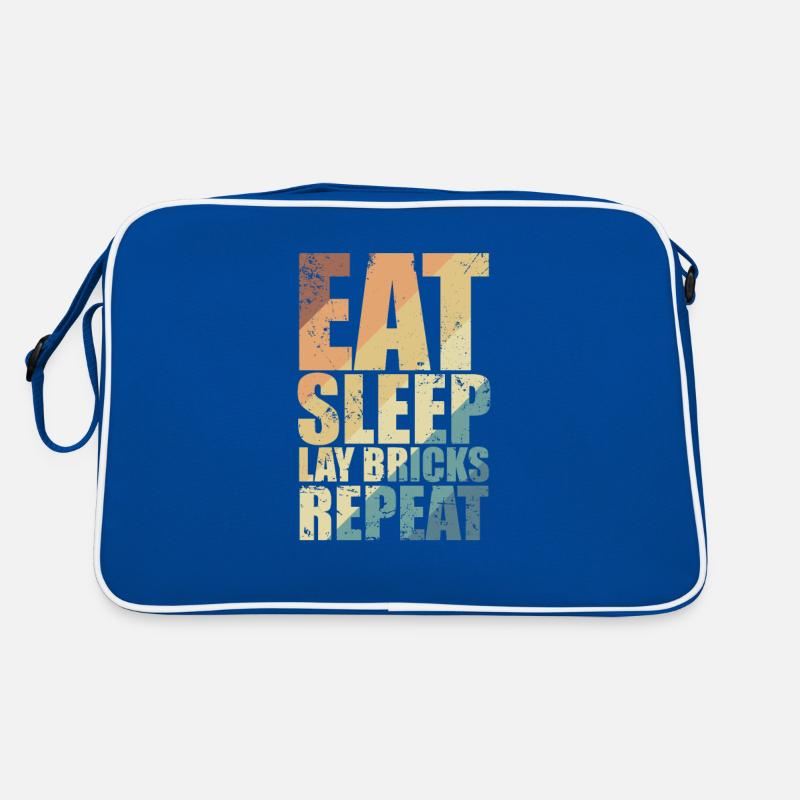 Manger dormir Poser des briques Répéter Métier d’artisan Sac Retro