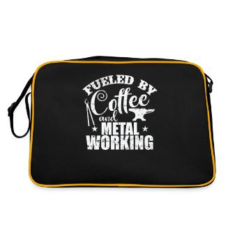 Fueled by Coffee and Metal Working Beruf - Retro Bag - black/gold - Back