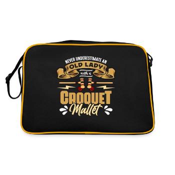 Le croquet ne sous-estime jamais une vieille dame Mallet - Sac Retro - noir/or - Dos