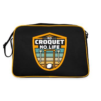 No Croquet No Life Outdoor Game Croquet Master - Sac Retro - noir/or - Dos
