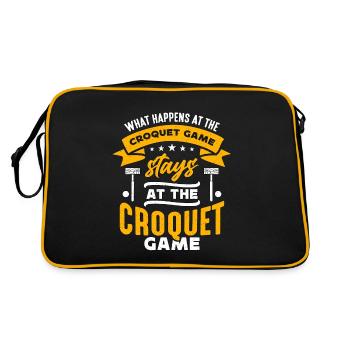 Croquet Que se passe-t-il au Croquet Game Mallet - Sac Retro - noir/or - Dos