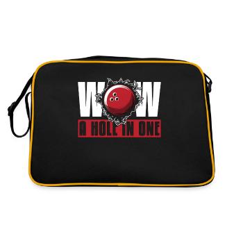 Alley Bowling Wow A Hole In One Bowling Player - Retro Tasche - Schwarz/Gold - Hinten