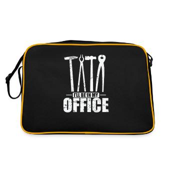 I'll be in my Office metalworker profession - Retro Bag - black/gold - Back