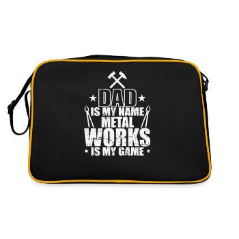 Dad is my Name Metal Works is my Game - Retro Bag - black/gold - Back
