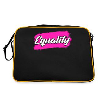 Equality Women's Rights Gift - Retro Bag - black/gold - Back