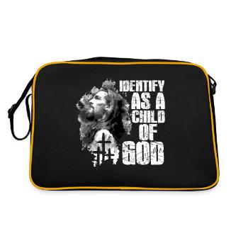 Identifiez-vous comme un enfant de Dieu I Jésus - Sac Retro - noir/or - Dos