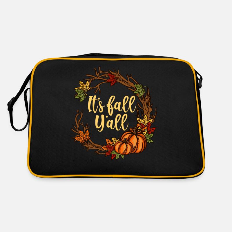 It's Fall Y'all Happy Pumpkin Deco Gift Retro Tasche