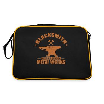 Blacksmith Premium Quality Metal Works - Retro Bag - black/gold - Back