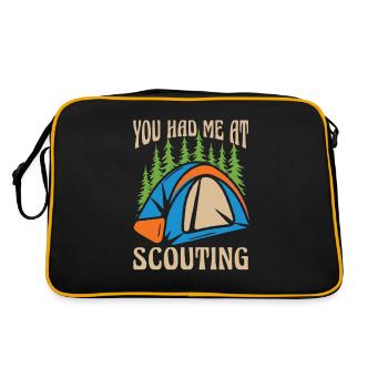Pfadfinder Witzig - Retro Tasche - Schwarz/Gold - Hinten