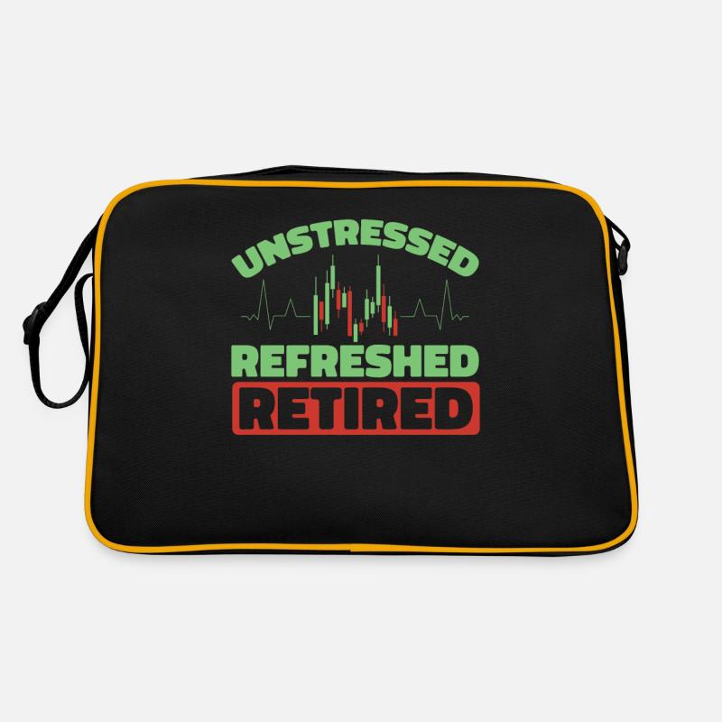 Rentner Rente - Retro Tasche - Schwarz/Gold
