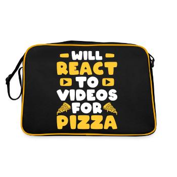Reaction Streamer Video Reaktion Content Creator - Retro Bag - black/gold - Back