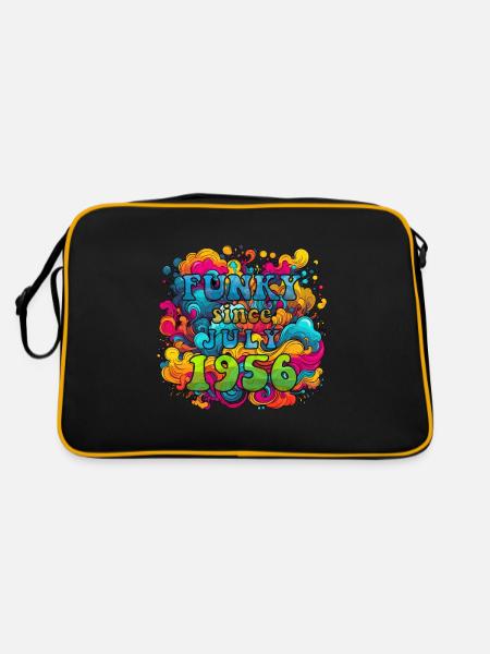 Funky Birthday: Juillet 1956 - Psychadelic - Sac Retro - noir/or - Dos