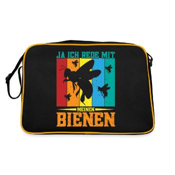 Bienenzüchter Honig Imkeranzug Bienenliebhaber - Retro Tasche - Schwarz/Gold - Hinten