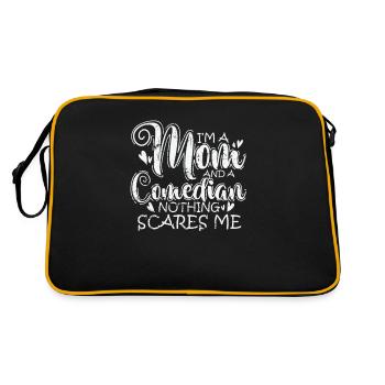 I'm a Mom and a Comedian nothings scares Me - Retro Bag - black/gold - Back