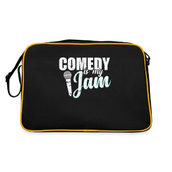 Comedy is my Jam Humor Witz - Retro Tasche - Schwarz/Gold - Hinten
