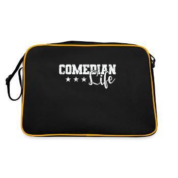 Comedian Life Humor Joke - Retro Bag - black/gold - Back