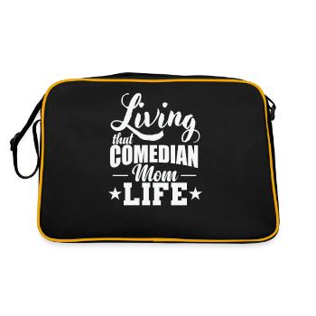 Living that Comedian Mom Life Humor Joke - Retro Bag - black/gold - Back