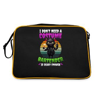 Halloween Barkeeper Don't Need Costume Scary - Retro Bag - black/gold - Back