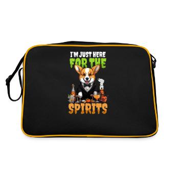 Halloween Barkeeper Just Here For Spirits - Retro Bag - black/gold - Back