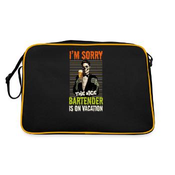 Halloween Barkeeper Sorry Nice Bartender On - Retro Bag - black/gold - Back