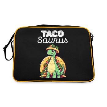 Tacos Dinosaure Humour Cadeau Mexicain Tacosaurus - Sac Retro - noir/or - Dos